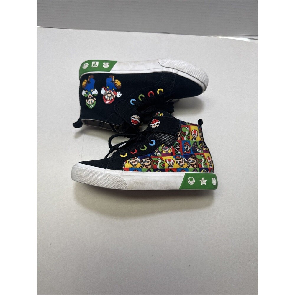 Nintendo Super Mario Bros Mario Luigi High Top Sneakers Kids Size 12 Ground Up